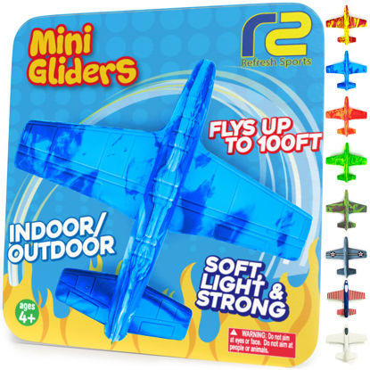 Picture of Airplane Toy Foam Airplanes for Kids: Best Styrofoam Plane Glider Outdoor Toys for Boys & Girls All Ages. Easy Throwing Air Planes STEM Summer Yard Beach Toy Games. Great Gifts for Age 4 5 6 7 8 9 10