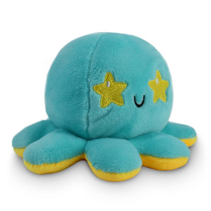 Picture of TeeTurtle - The Original Reversible Octopus Plushie - Starry Eyes - Cute Sensory Fidget Stuffed Animals That Show Your Mood