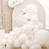 Picture of PartyWoo White Balloons, 50 pcs 12 Inch Pearl White Balloons, Latex Balloons for Balloon Garland Arch as Party Decorations, Birthday Decorations, Wedding Decorations, Neutral Baby Shower Decorations