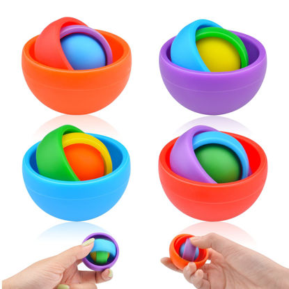 Picture of Yrissmiss Fidget Toys Adults, 4 Pack Fidget Gyro Toys Set, Ideal Gifts Quite Fidget Toys for Kids Boys Girls Adults Teens, ADHD Autism Stress Relief Finger Toys
