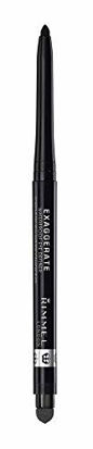 Picture of Rimmel Exaggerate Eye Definer, Blackest Black, 1 Count, Waterproof Long Lasting Easy Twist Up Self-Sharpening Eye Color Pencil