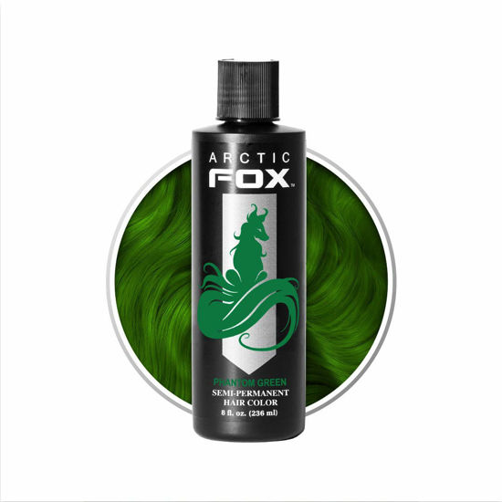 Picture of ARCTIC FOX Vegan and Cruelty-Free Semi-Permanent Hair Color Dye (8 Fl Oz, PHANTOM GREEN)