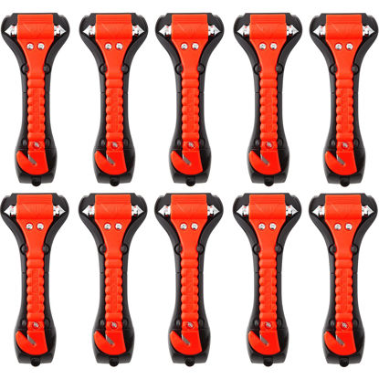 Picture of 10 PCS Car Safety Hammer Emergency Escape Tool Auto Car Window Glass Hammer Breaker and Seat Belt Cutter Escape 2-in-1 for Family Rescue & Auto Emergency Escape Tools