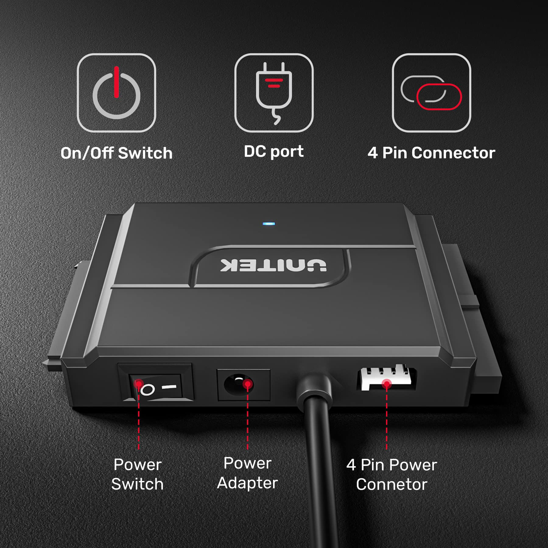 Getuscart unitek sata ide to usb 3 0 adapter ide hard drive adapter