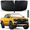 Picture of [2023 Newest] Umbrella Windshield Sun Shade Car, [Upgraded UPF50+ Crystal Nano Reflector Patent] Protect Car from Sun Ray Damage, Umbrella Sun Shade for Car SUV Truck - Keep Car Cool & Comfy(64"x34")