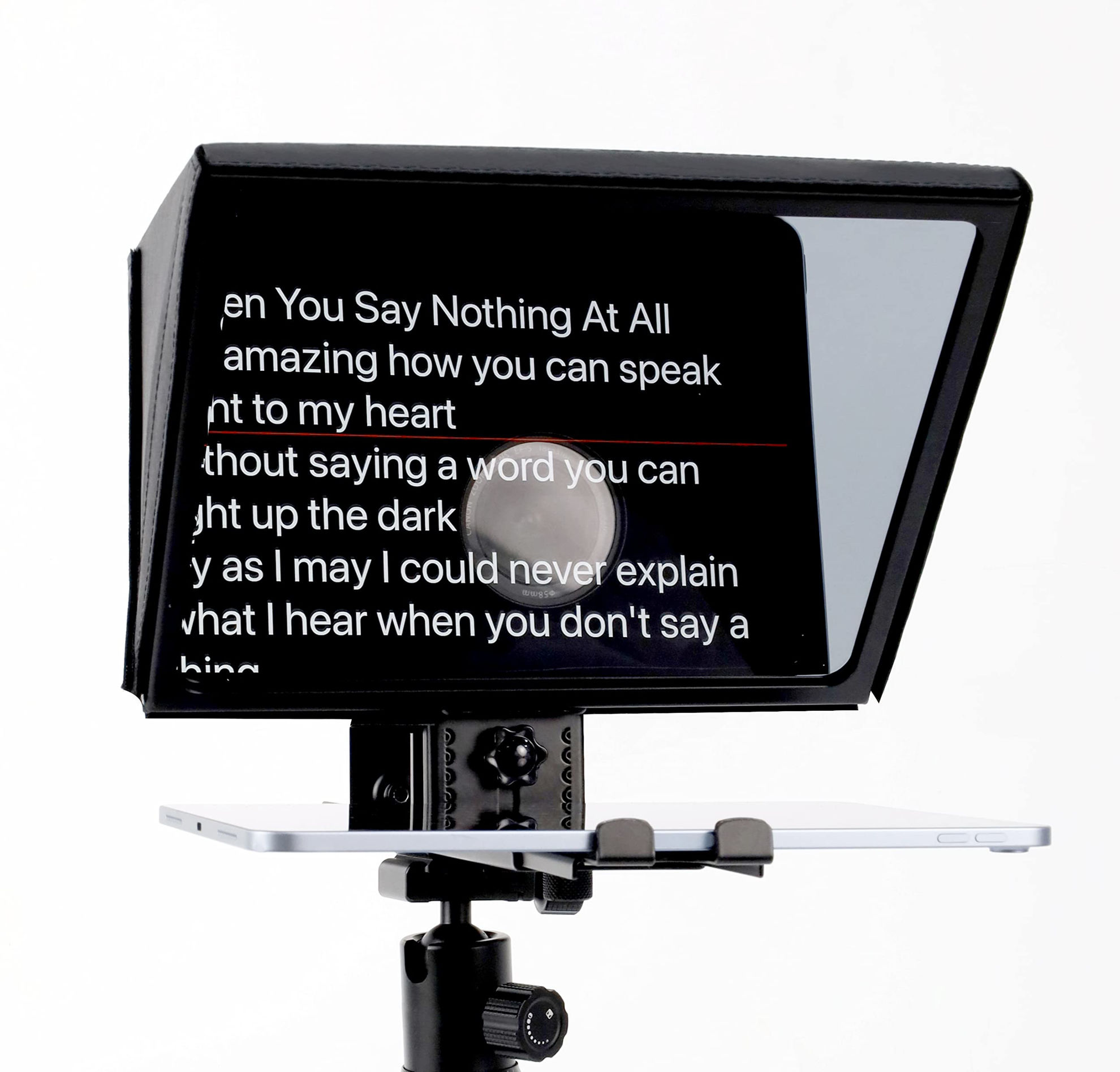 GetUSCart ILOKNZI 12 inch Aluminum Lifting Teleprompter for Tablets