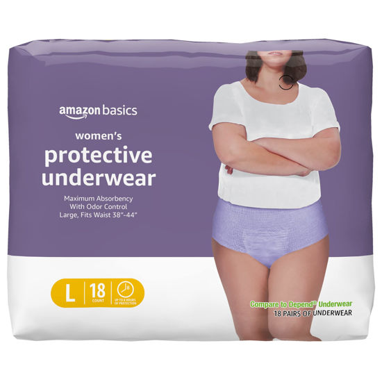 Depend Fit-Flex Incontinence & Postpartum Underwear for Women Size Large 