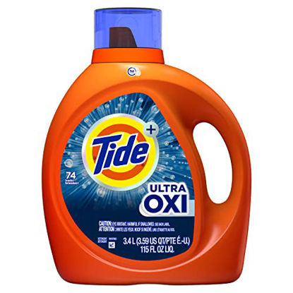 Picture of Tide Ultra Oxi Laundry Detergent Liquid Soap, 74 Loads, 115 Fl Oz, He Compatible