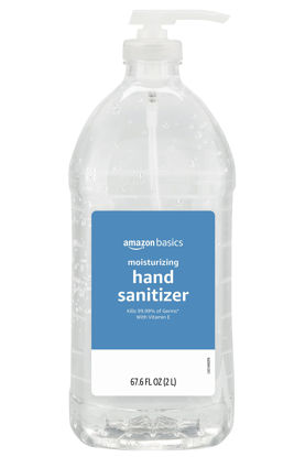 Picture of Amazon Basics Hand Sanitizer, Original Scent, Contains 62% Ethyl Alcohol, 67.6 fluid ounce, 1-Pack (Previously Solimo)