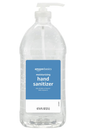 Picture of Amazon Basics Hand Sanitizer, Original Scent, Contains 62% Ethyl Alcohol, 67.6 fluid ounce, 1-Pack (Previously Solimo)