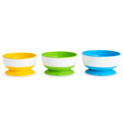 Picture of Munchkin® Stay Put™ Suction Bowls for Babies and Toddlers, 3 Pack, Blue/Green/Yellow
