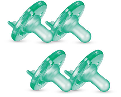 Picture of Philips AVENT Soothie Pacifier, 0-3 Months, Green, 4 Pack, SCF190/41