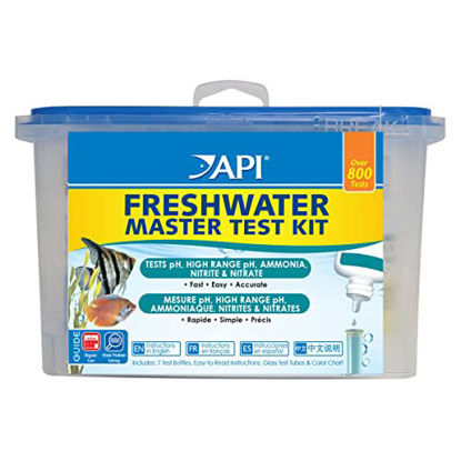 Picture of API FRESHWATER MASTER TEST KIT 800-Test Freshwater Aquarium Water Master Test Kit, White, Single, Multi-colored