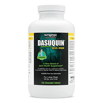 Picture of Nutramax Dasuquin with MSM Joint Health Supplement for Large Dogs - With Glucosamine, MSM, Chondroitin, ASU, Boswellia Serrata Extract, and Green Tea Extract, 150 Chewable Tablets