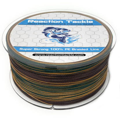Picture of Reaction Tackle Braided Fishing Line Green Camo 80LB 150yd