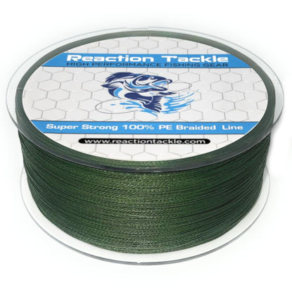 Picture of Reaction Tackle Braided Fishing Line NO Fade Low Vis Green 20LB 150yd