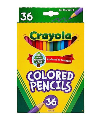 Picture of Crayola Colored Pencils (36ct), Kids Pencil Set, Back to School Supplies, Assorted Colors, Great for Classrooms, Nontoxic, Ages 3+