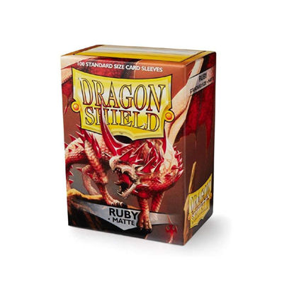 Picture of Dragon Shield Matte Ruby Standard Size 100 ct Card Sleeves Individual Pack