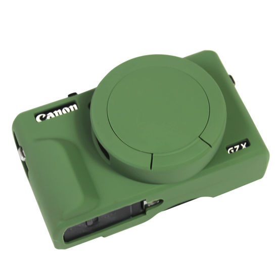 Picture of Easy Hood Case for Canon Powershot G7 X Mark III Digital Camera, Soft Silicone Protective Cover with Removable Lens Cover for Canon Powershot G7X Mark III DSLR Camera (Green)