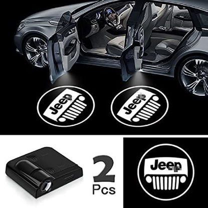 Picture of 2 Pack Car Door Lights Logo Projector, Universal Wireless Car Door Led Projector Lights, Upgraded Car Door Welcome Logo Projector Lights with 3.M Sticker,for"JP"