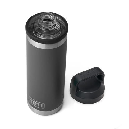 Picture of YETI Rambler 18 oz Bottle, Vacuum Insulated, Stainless Steel with Chug Cap, Charcoal