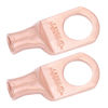 Picture of SELTERM 2pcs 8 AWG 3/8" Stud Copper Wire Lugs, Battery Lugs, Ring Terminals, Battery Cable Ends, 8 Gauge Ring Terminal Connectors, UL Heavy Duty Bare Copper Eyelets Battery Terminal Connectors