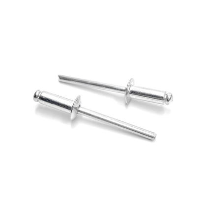 Picture of ISPINNER 100pcs 3/16" x 1/2" Aluminum Blind Rivets, 4.8 x 12.7mm Pop Rivets, Pack of 100 (Silver)
