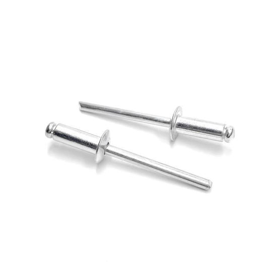 Picture of ISPINNER 100pcs 3/16" x 1/2" Aluminum Blind Rivets, 4.8 x 12.7mm Pop Rivets, Pack of 100 (Silver)