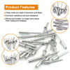 Picture of ISPINNER 100pcs 3/16" x 1/2" Aluminum Blind Rivets, 4.8 x 12.7mm Pop Rivets, Pack of 100 (Silver)