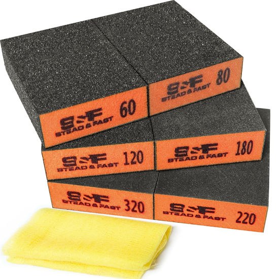GetUSCart Sanding Sponge 6 Pack by S F STEAD FAST Sanding