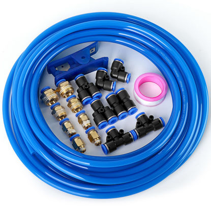 Picture of TAILONZ PNEUMATIC Blue 8mm or 5/16 OD 5mm ID Polyurethane PU Air Hose Pipe Tube Kit 10 Meter 32.8ft