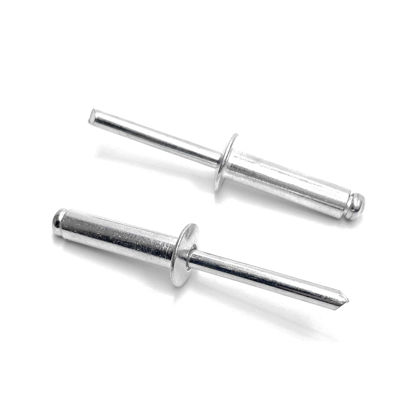 Picture of ISPINNER 100pcs 1/4" x 1" Aluminum Blind Rivets, 6.4 x 25mm Pop Rivets, Pack of 100 (Silver)