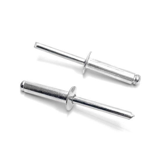 Picture of ISPINNER 100pcs 1/4" x 1" Aluminum Blind Rivets, 6.4 x 25mm Pop Rivets, Pack of 100 (Silver)