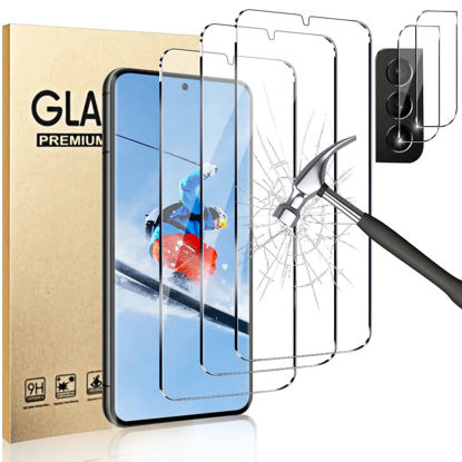 Picture of [3+2Pack] Galaxy s22 Plus Screen Protector 9H Tempered Glass + Camera Lens Protector [Bubble Free][Fingerprint Unlock],Full Coverage Hd Clear Glass Film For Samsung Galaxy s22 Plus 6.6 Inch