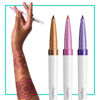 Picture of BIC BodyMark Temporary Tattoo Marker with Fine Tip, Mandala, Assorted Colors, Pack of 3 Markers + 3 Stencils