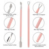 Picture of Cuticle Trimmer with Cuticle Pusher and Cutter-YINYIN Cuticle Cutter Cuticle Nipper Professional Stainless Steel Cuticle Clippers Durable Pedicure Manicure Tools for Fingernails and Toenails (Pink)