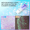 Picture of DAGEDA Body Glitter Gel, Holographic Face Glitters Body Gel Shimmer Liquid Eyeshadow, Color Changing Glitter for Face Hair Nails, Glitter Under Light Festival Glitter Makeup 1.7oz (Neno Pink)