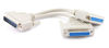 Picture of CablesOnline 8 inch DB25 Parallel Male/Dual Female Y-Splitter Printer Cable (YS-005)