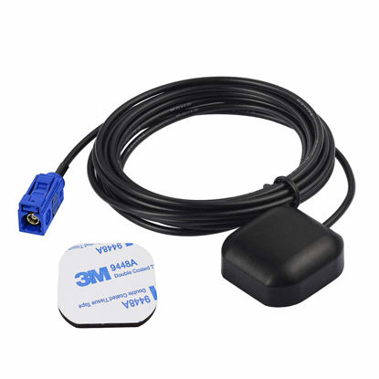 Picture of Bingfu Vehicle Waterproof Active GPS Navigation Antenna Fakra C Blue GPS Antenna Compatible with Ford Dodge RAM GM Chevy Chevrolet GMC Jeep Cadillac BMW Audi Mercedes Benz Car Truck SUV Head Unit