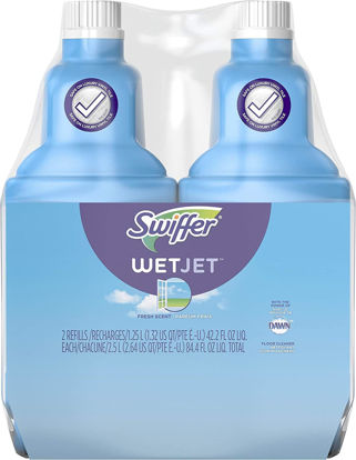 Picture of Swiffer WetJet Floor and Hardwood Multi-Surface Cleaner Solution Refills, Open Window Fresh Scent, 1.25L (Pack of 2)