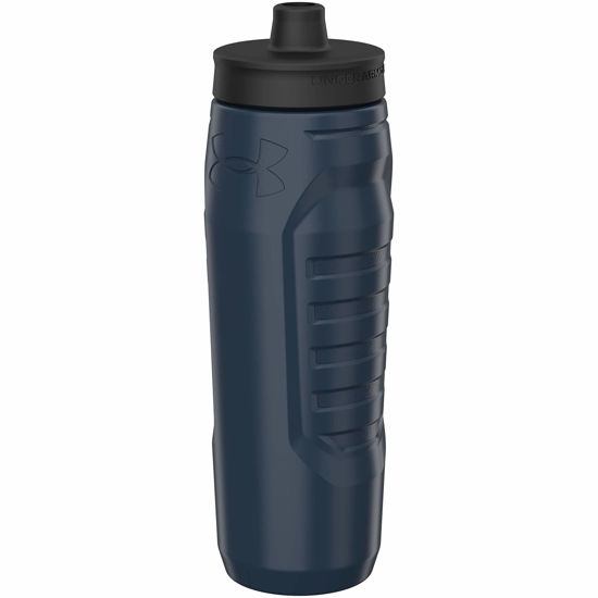 Picture of UNDER ARMOUR 32oz Sideline Squeeze Academy,Polyester,950 milliliters,Navy Blue and Black