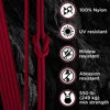 Picture of TECEUM Paracord Type III 550 Red (Fire) - 100 ft - 4mm - Tactical Rope MIL-SPEC - Outdoor para Cord - Camping Hiking Fishing Gear - EDC Parachute Cord -Strong Survival Rope 021 nw