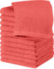 Picture of Utopia Towels Cotton Washcloths Set - 100% Ring Spun Cotton, Premium Quality Flannel Face Cloths, Highly Absorbent and Soft Feel Fingertip Towels (12 Pack, Coral)