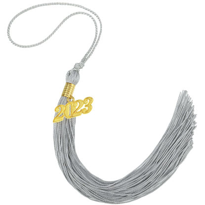 Picture of Graduation Tassel Academic Graduation Tassel with 2023 Year Charm Ceremonies Accessories for Graduates (Silver)