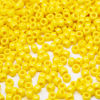 Picture of 1000 Pcs Acrylic Yellow Pony Beads 6x9mm Bulk for Arts Craft Bracelet Necklace Jewelry Making Earring Hair Braiding (Yellow)