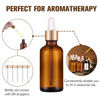 Picture of PrettyCare Eye Dropper Bottle 1 oz (99 Pack Amber Glass Bottles 30ml with Golden Caps, Extra Plastic Measured Pipettes, Labels, Funnel) Empty Tincture Bottles for Essential Oils