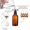 Picture of PrettyCare Eye Dropper Bottle 1 oz (99 Pack Amber Glass Bottles 30ml with Golden Caps, Extra Plastic Measured Pipettes, Labels, Funnel) Empty Tincture Bottles for Essential Oils