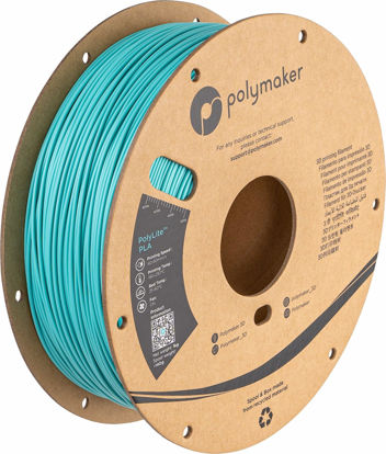 Picture of Polymaker PLA Filament 1.75mm, Teal PLA 3D Printer Filament 1.75 1kg - PolyLite 1.75 PLA Filament Turquoise 3D Printing Filament, Dimensional Accuracy +/- 0.03mm, Compatible with Most 3D Printers