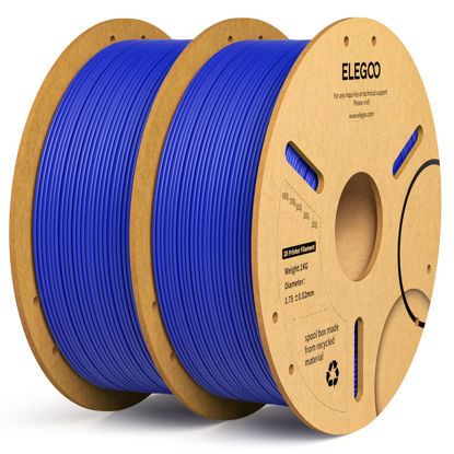 Picture of ELEGOO PLA+ Filament 1.75mm Dark Blue 2KG, PLA Plus Tougher and Stronger 3D Printer Filament Pro Dimensional Accuracy +/- 0.02mm, 2 Pack 1kg Spool(2.2lbs) Fits for Most FDM 3D Printers