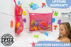 Picture of 2 x Mesh Bath Toy Organizer + 6 Ultra Strong Hooks - The Perfect Bathtub Toy Holder & Bathroom or Shower Caddy - These Multi-use Net Bags Make Baby Bath Toy Storage Easy - For Kids & Toddlers